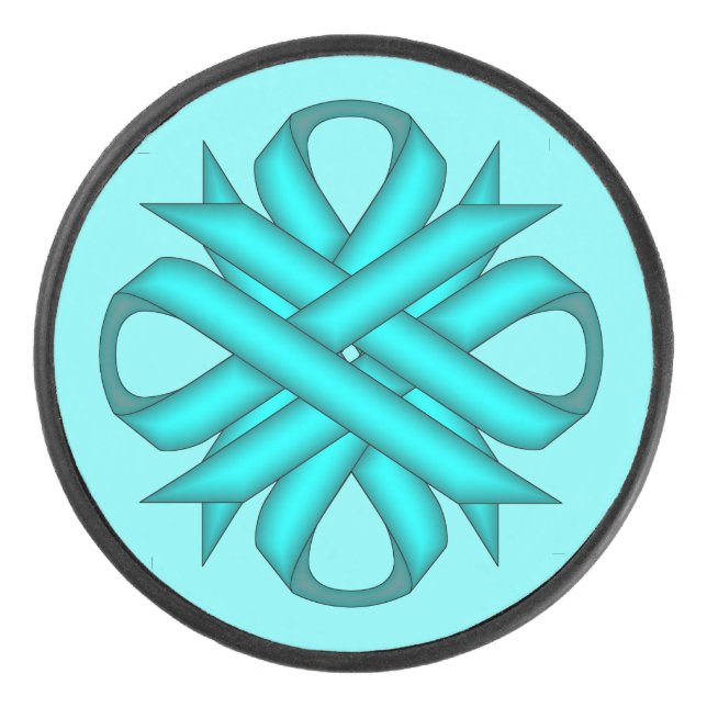 Disco De Hockey Lt Blue / Clover Ribbon Verde azulado por Kenneth  (Anverso)