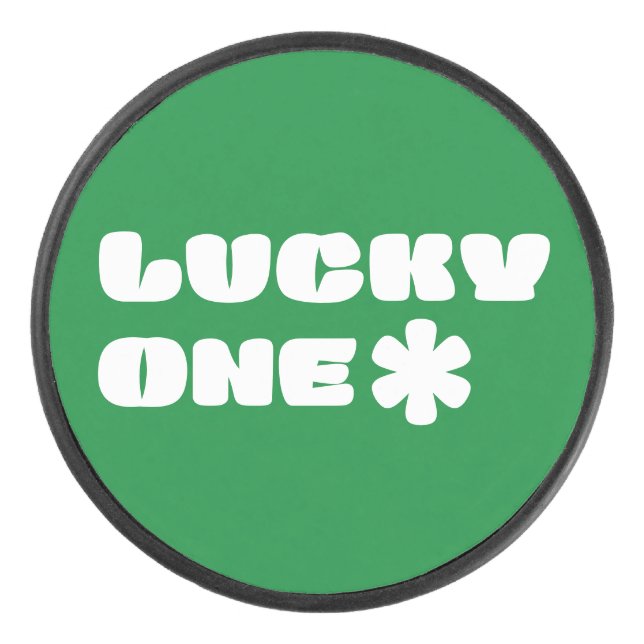 Disco De Hockey Lucky One Hockey Puck (Anverso)