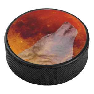 Disco De Hockey Luna de lobo de sangre