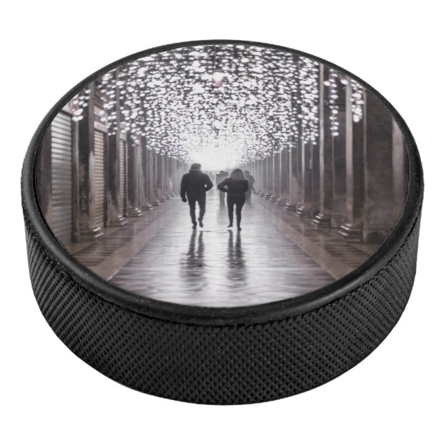 Disco De Hockey Luz, sombras y simetría - sepia (3/4)