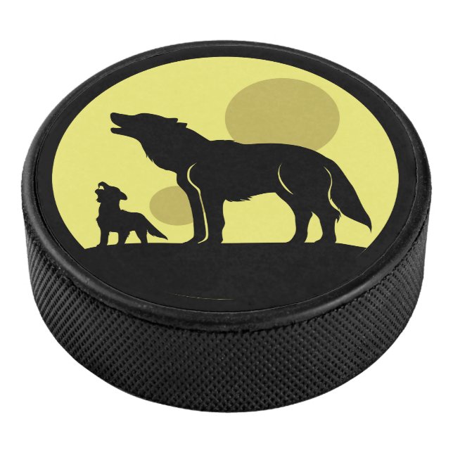 Disco De Hockey Madre y lobo (3/4)