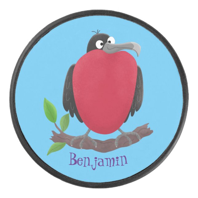 Disco De Hockey Magnífico personalizado de pájaro fragata (Anverso)