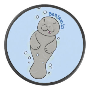 Disco De Hockey Manatí de bebé con ilustracion de burbujas