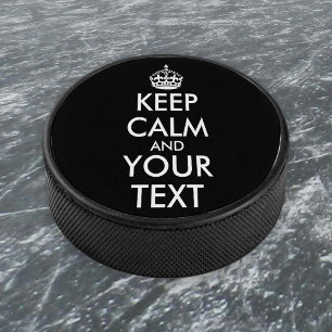 Disco De Hockey Mantener la calma y continuar - Crear el propio