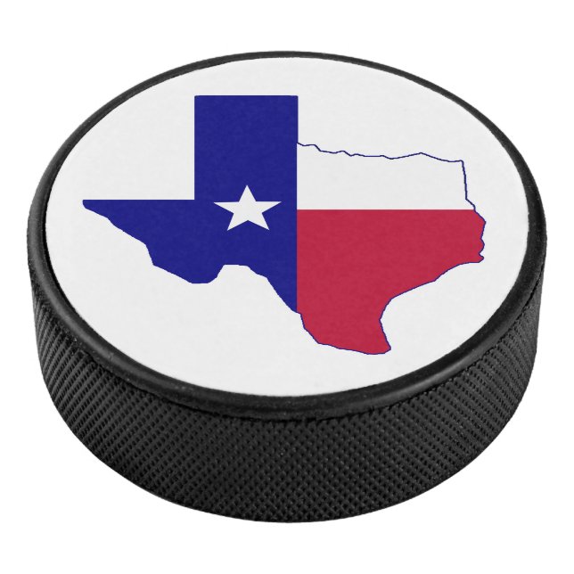 Disco De Hockey Mapa de bandera de Texas (3/4)