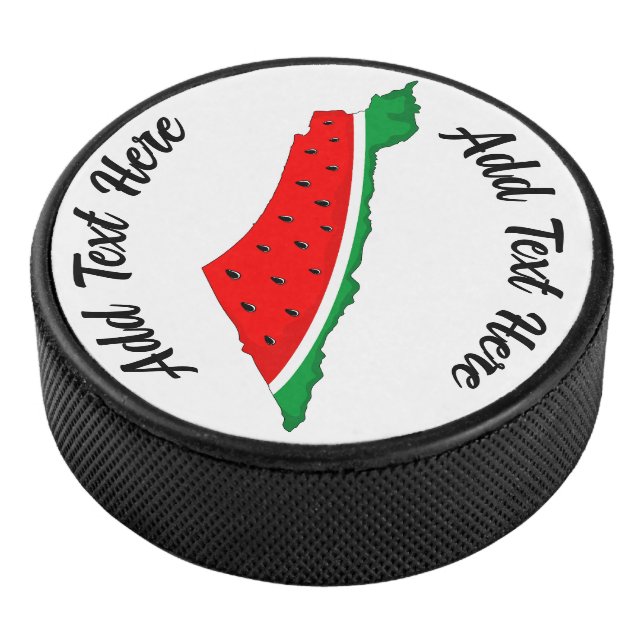 Disco De Hockey Mapa de Palestina sandía símbolo de la libertad (3/4)
