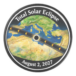 Disco De Hockey Mapa del eclipse solar total de 2027