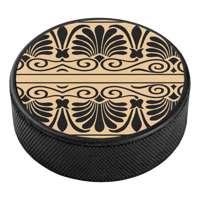 Disco De Hockey Marrón del patrón árabe del Mediterráneo griego (3/4)