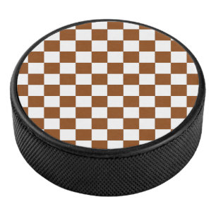 Disco De Hockey Marrón y blanco controlados