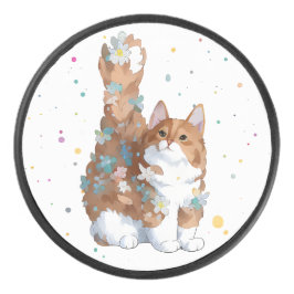 Disco De Hockey Mascota de gato kitsch