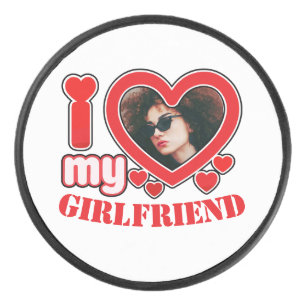 Disco De Hockey Me encanta mi novia, texto de foto personalizado