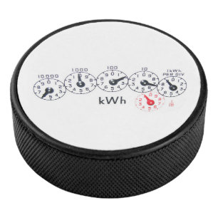 Disco De Hockey Medidor de energía eléctrica falso kWh