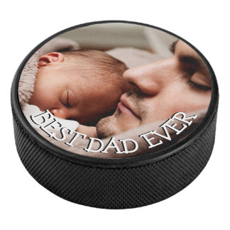 Disco De Hockey Mejor foto del Personalizado de papá