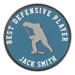 DISCO DE HOCKEY MEJOR JUGADOR DEFENSIVO, PERSONALIZADO PREMIO DE H