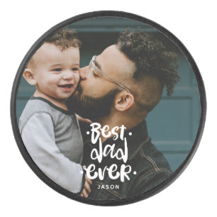 Disco De Hockey Mejor Papá del Mundo Regalo Personalizado con Foto