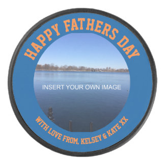 Disco De Hockey Mensaje de foto personalizado