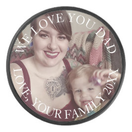 Disco De Hockey Mensaje de Personalizado fotográfico de retrato fa