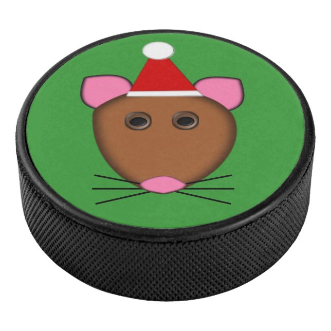 Disco De Hockey Merry Christmas Mouse Hockey Puck (3/4)