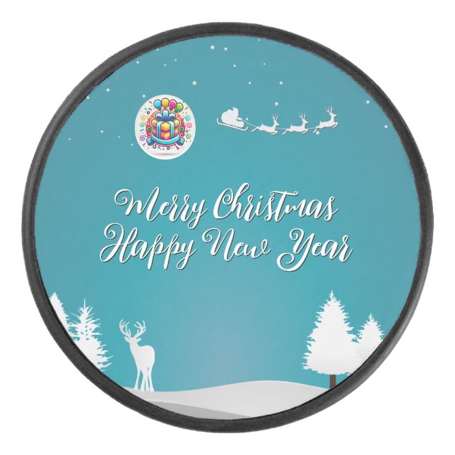 Disco De Hockey Merry Happy (Anverso)