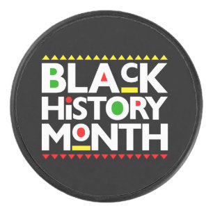 Disco De Hockey Mes de la historia negra Melanin Hombres Mujeres C