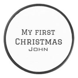 Disco De Hockey Mi primera Navidad añadir nombre masculino SMS sim