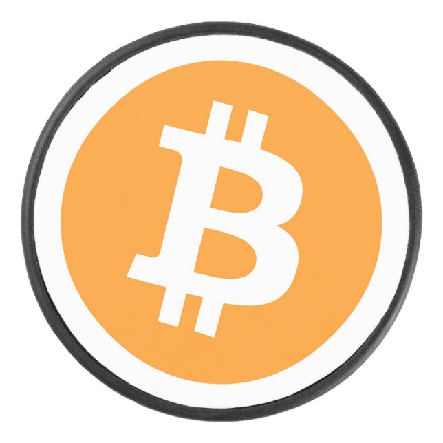 Disco De Hockey Moneda de hockey de Bitcoin (Anverso)
