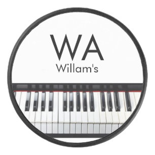 Disco De Hockey Monogram add initial letter name text piano music