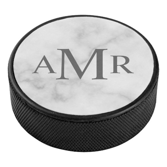 Disco De Hockey Monograma clásico personalizado (3/4)