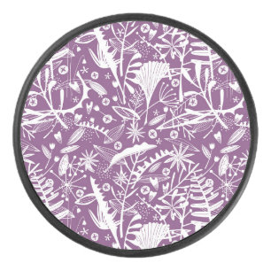 Disco De Hockey Morado botánico moderno