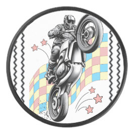 Disco De Hockey motociclista