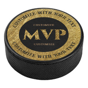 Disco De Hockey MVP de oro personalizado
