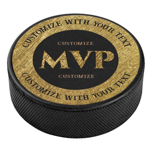 Disco De Hockey MVP de oro personalizado (3/4)