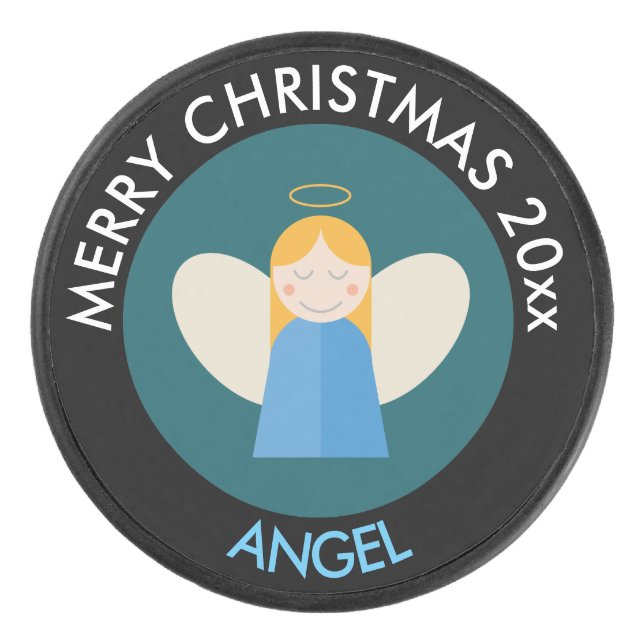 Disco De Hockey Navidades Angel (Anverso)