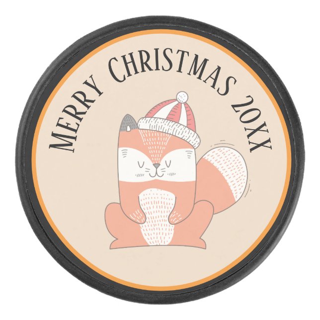 Disco De Hockey Navidades cortos Fox con Gorra (Anverso)