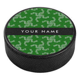 Disco De Hockey Navidades Garland, Green, Your name, Personalize