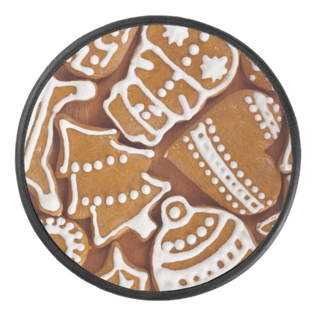 Disco De Hockey Navidades Gingerbread Holiday Cookies (Anverso)