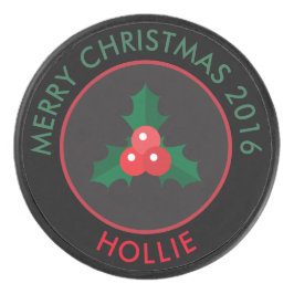 Disco De Hockey Navidades Holly Hockey Puck