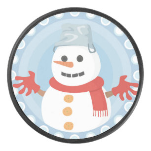 DISCO DE HOCKEY NAVIDADES WINTER SNOWMAN