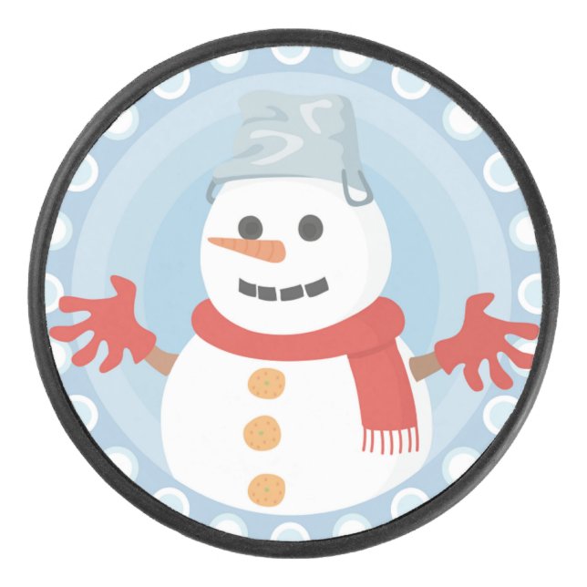 DISCO DE HOCKEY NAVIDADES WINTER SNOWMAN (Anverso)