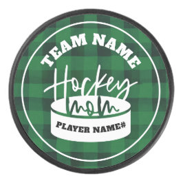 Disco De Hockey Nombre del equipo Hockey Mamá Personalizado Hockey