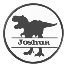 Disco De Hockey Nombre Personalizado De Dinosaurio T-Rex