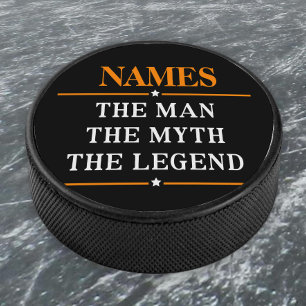 Disco De Hockey Nombre Personalizado El Hombre El Mito La Leyenda