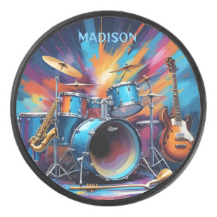 Disco De Hockey Nombre personalizado Instrumentos musicales