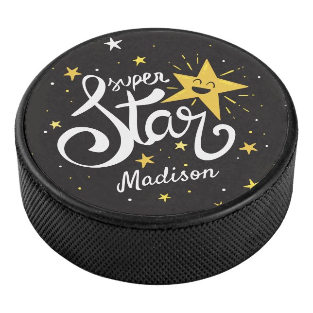 Disco De Hockey Nombre personalizado Superestrella (3/4)