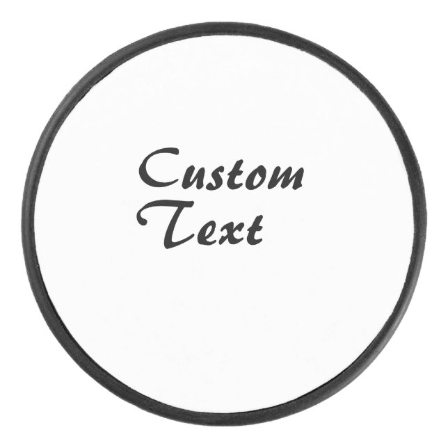 Disco De Hockey Nombre personalizado Texto personalizado (Anverso)