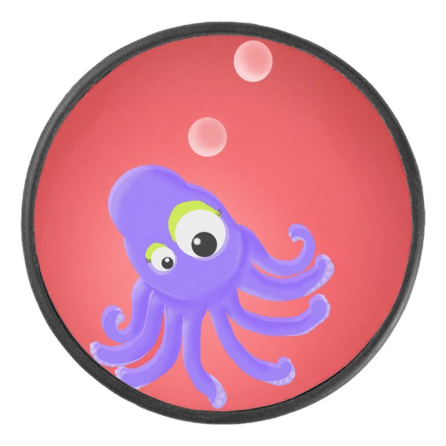 Disco De Hockey Octopus de KiniArt (Anverso)