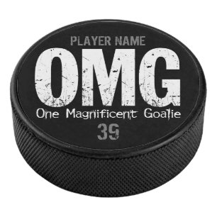 Disco De Hockey OMG: Un magnífico portero (hockey) personalizado
