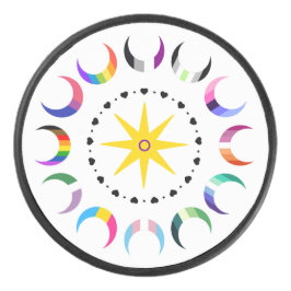Disco De Hockey Orgullo de las Lunas Crecientes Queer