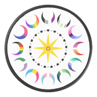 Disco De Hockey Orgullo de las Lunas Crecientes Queer