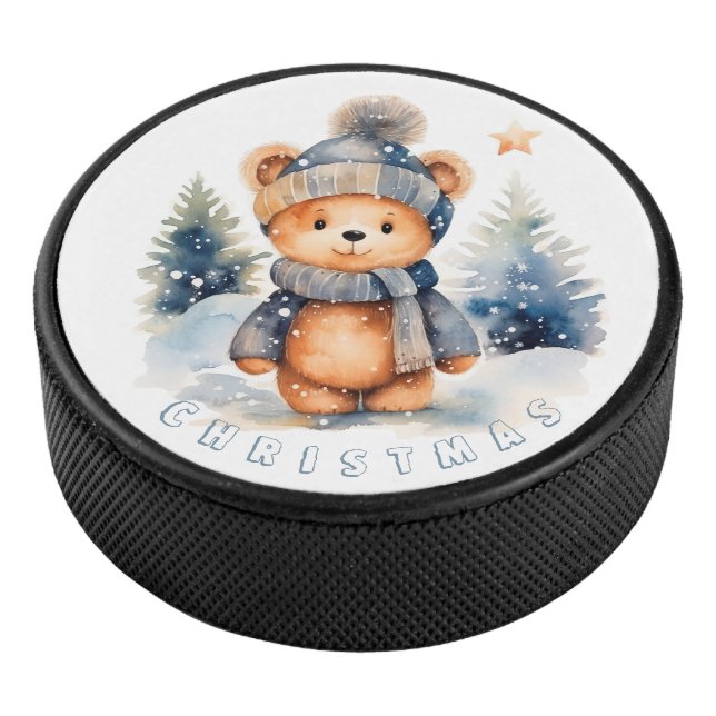 Disco De Hockey Ours en peluche dans la forêt, personnalisé (3/4)